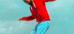 Sudadera roja con capucha